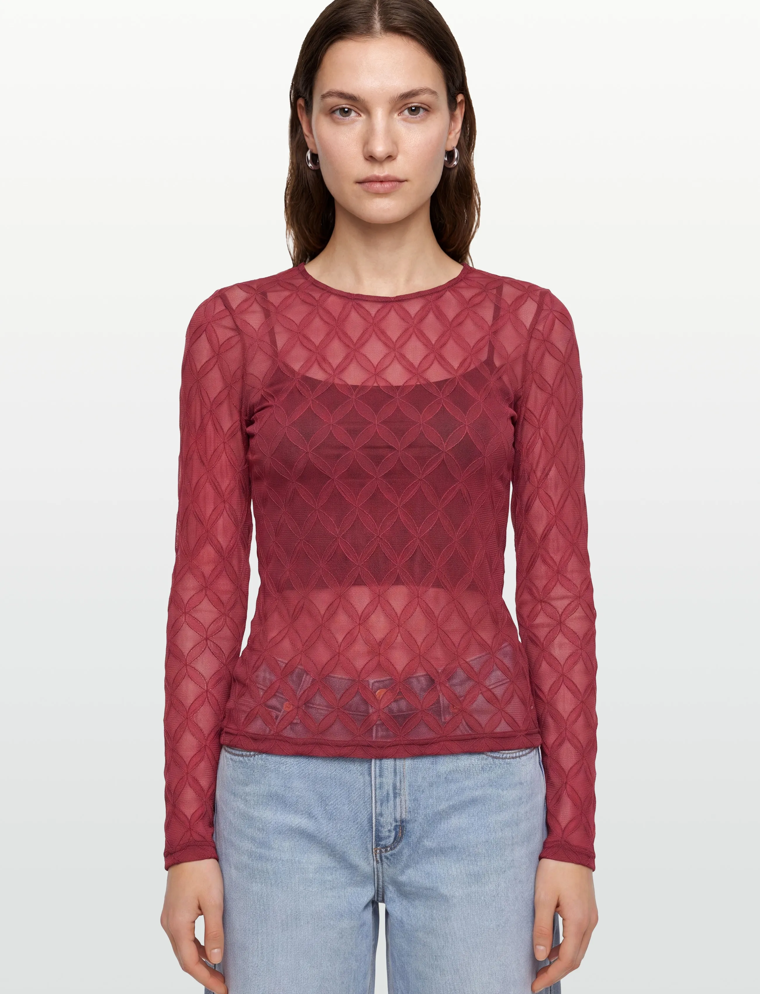 Copenhagen Muse - CMHANNA-TOP - långärmade toppar - red pear - 3