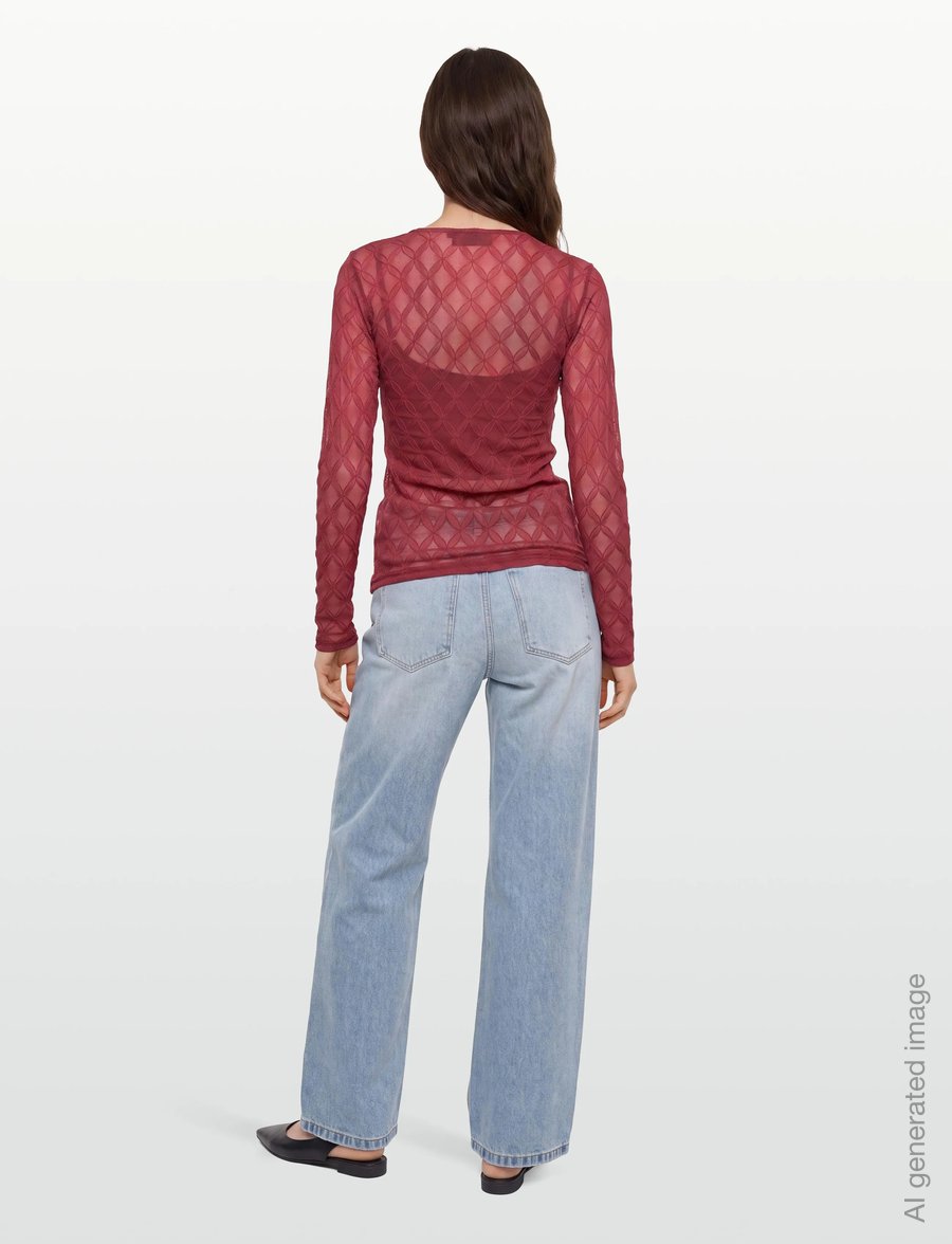 Copenhagen Muse - CMHANNA-TOP - långärmade toppar - red pear - 4