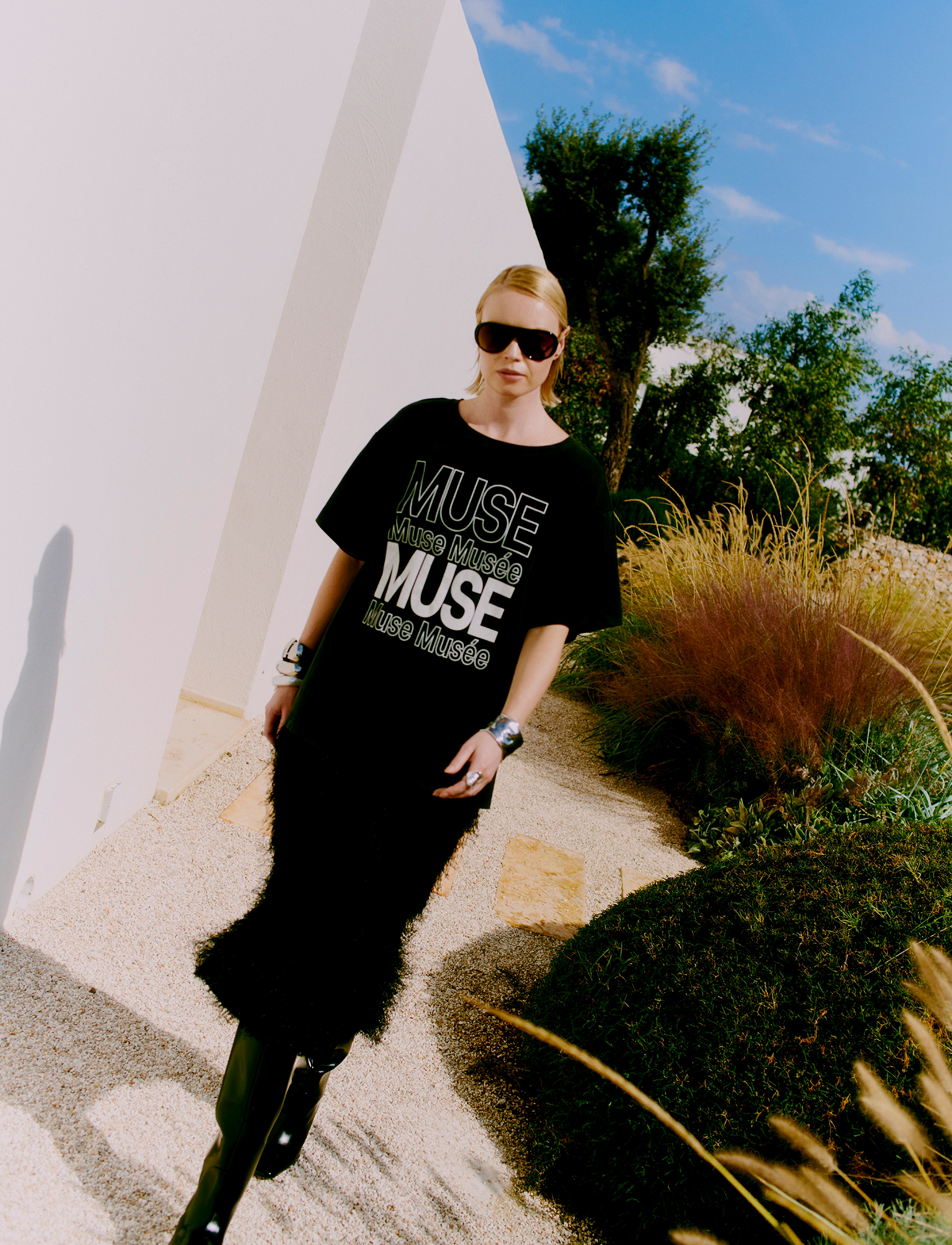 Copenhagen Muse CMFALLON-SKIRT - Midi-Röcke - BLACK / black