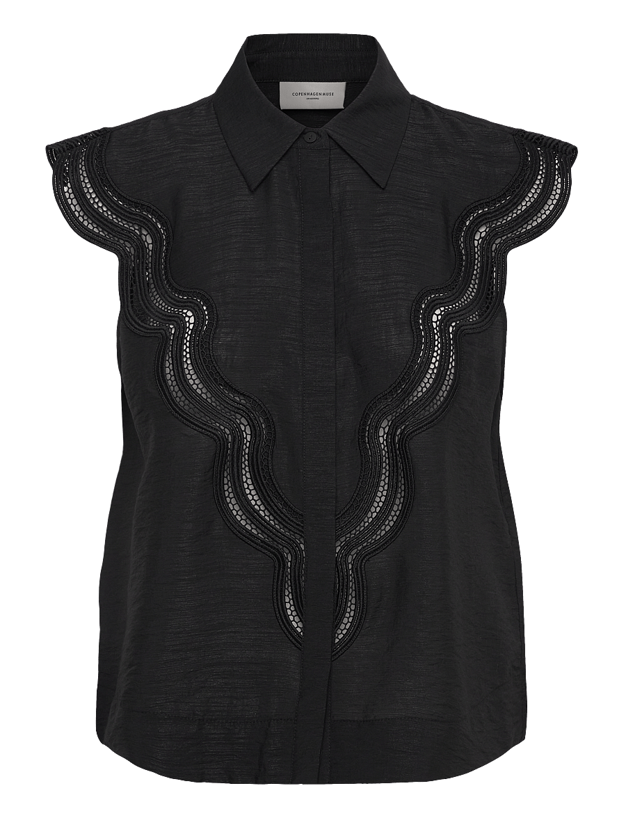 Copenhagen Muse - CMCOLE-SHIRT - kurzärmlige hemden - black - 0