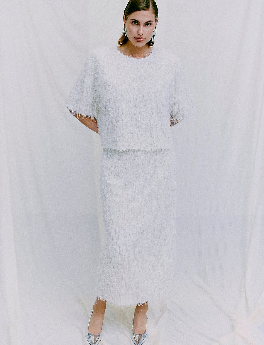Copenhagen Muse - CMFALLON-TEE - short-sleeved blouses - jet stream - 0