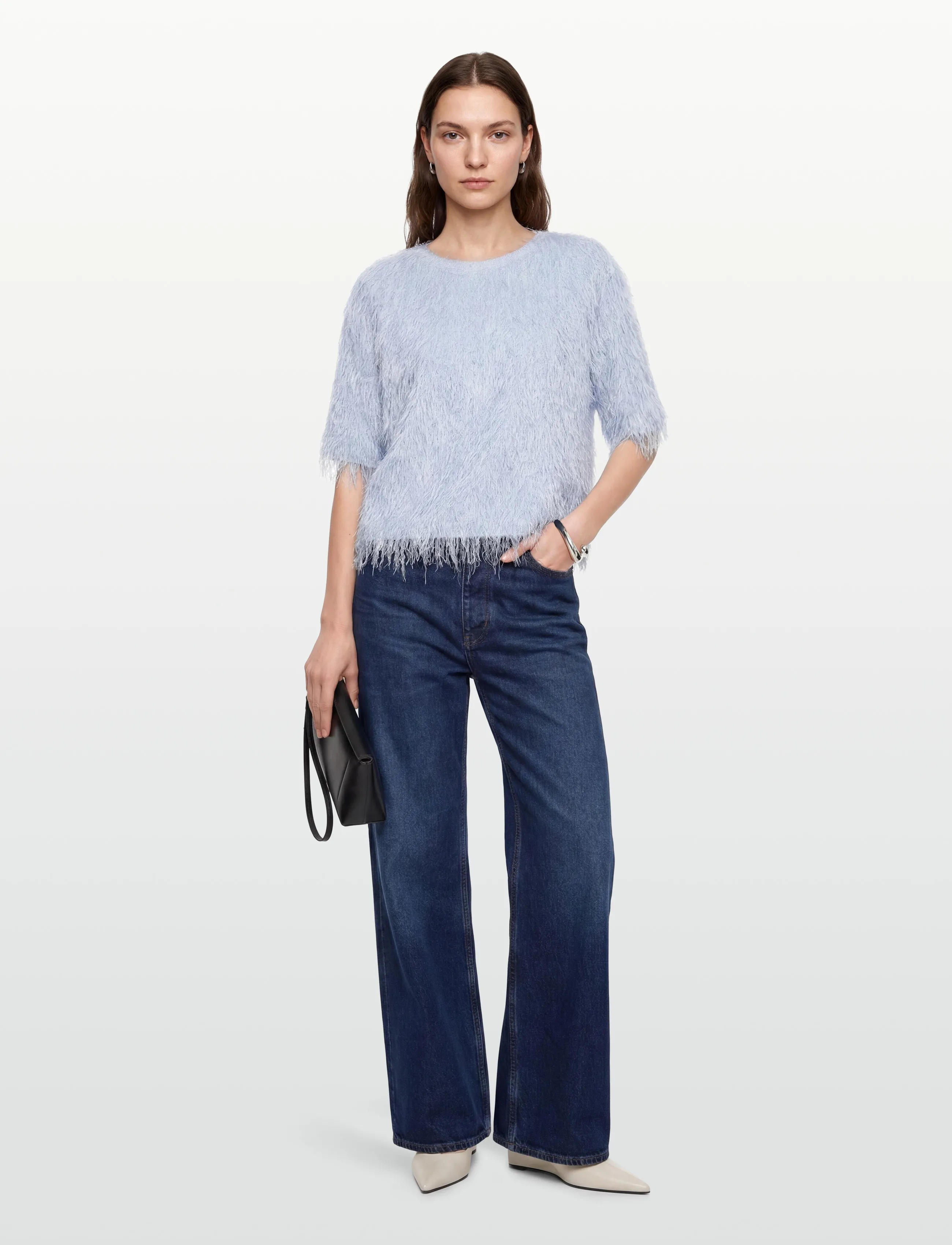 Copenhagen Muse CMFALLON-TEE - Short-sleeved blouses - SKYWAY / blue