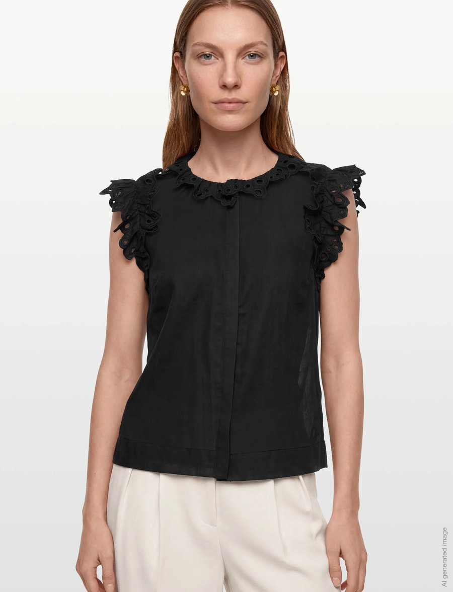 Copenhagen Muse - CMNATULI-SHIRT - varrukateta pluusid - black - 3