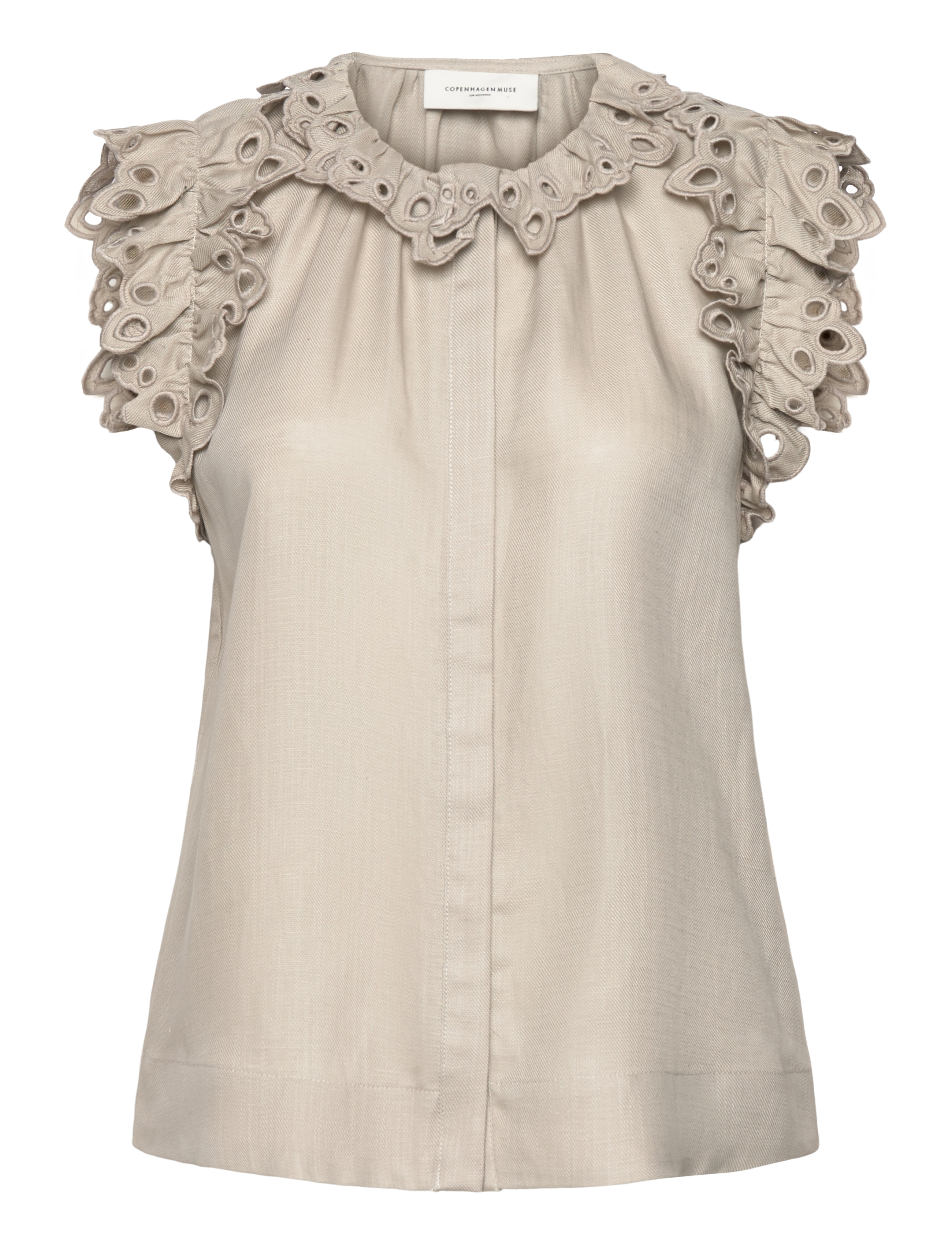 Copenhagen Muse CMNATULI-SHIRT - Ærmeløse bluser - OYSTER GRAY / grey