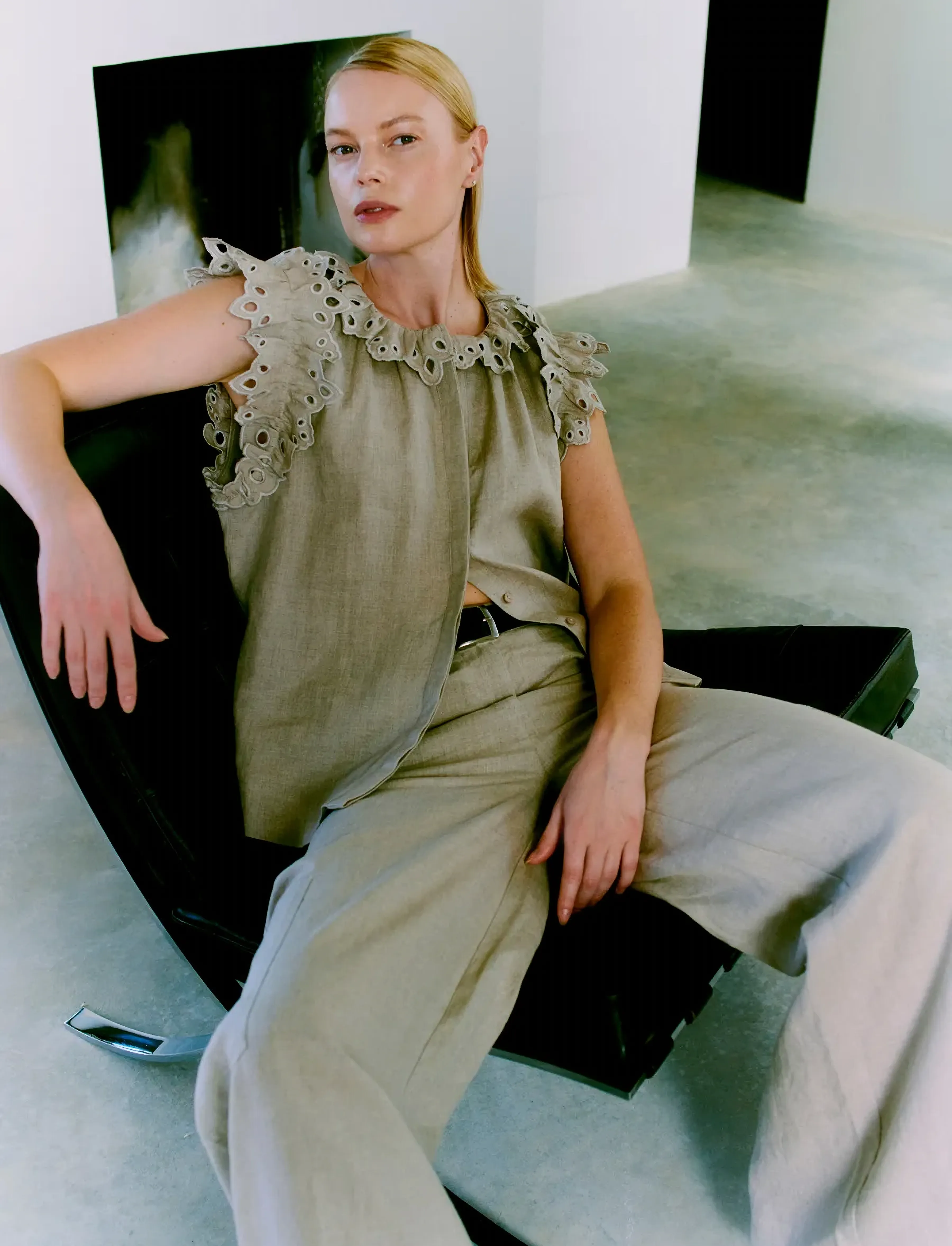 Copenhagen Muse - CMNATULI-SHIRT - Ærmeløse bluser - oyster gray - 3