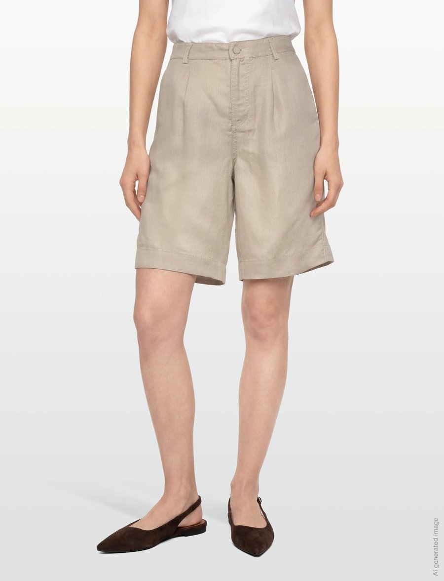 Copenhagen Muse - CMNATULI-SHORTS - leinen-shorts - oyster gray - 3