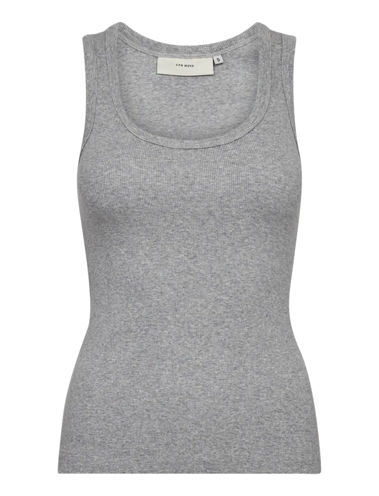 Copenhagen Muse CMSIV-TO - Sleeveless tops - LIGHT GREY MELANGE / grey