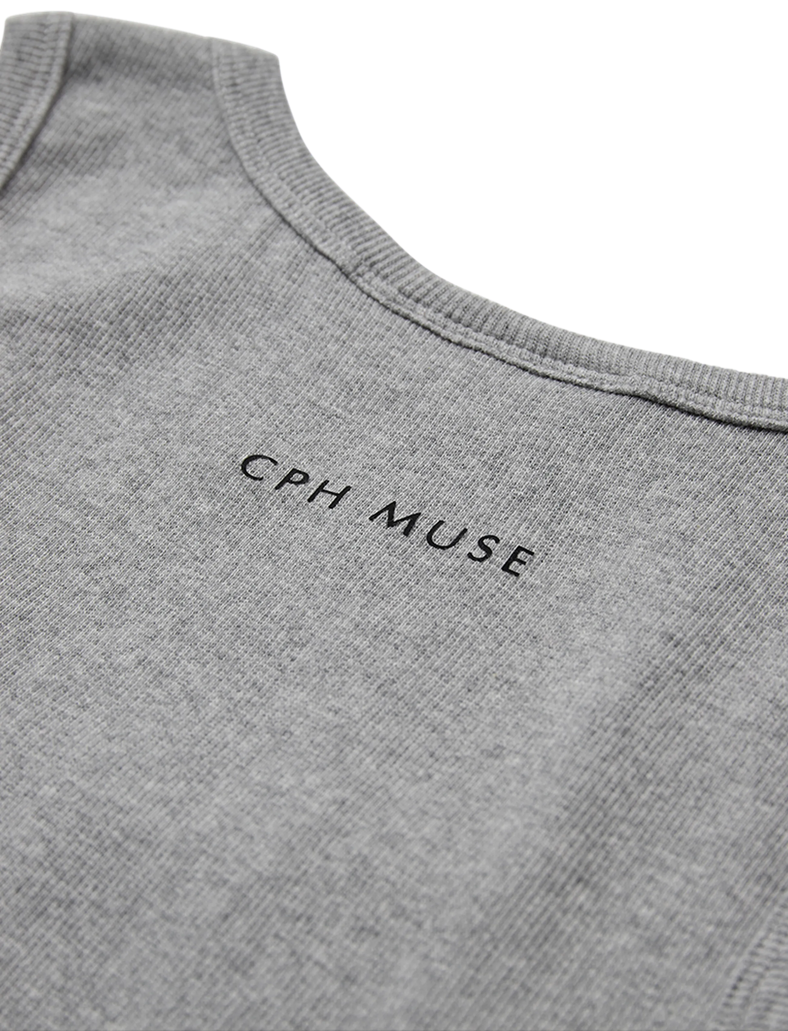 Copenhagen Muse - CMSIV-TO - sleeveless tops - light grey melange - 2