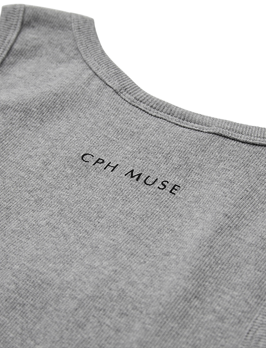 Copenhagen Muse - CMSIV-TO - sleeveless tops - light grey melange - 2