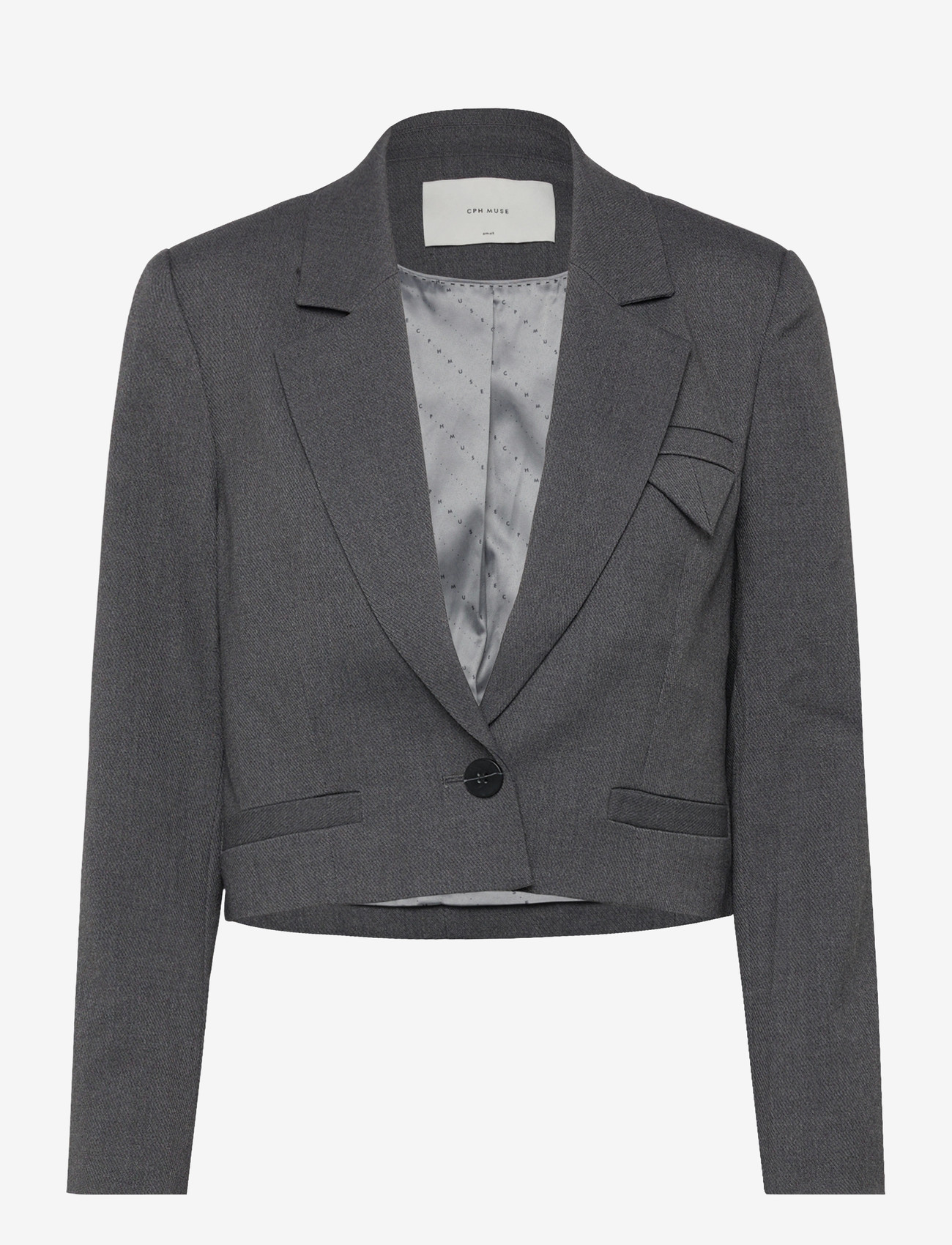 Copenhagen Muse - CMTAILOR-BLAZER - korte blazere - med. grey melange - 0