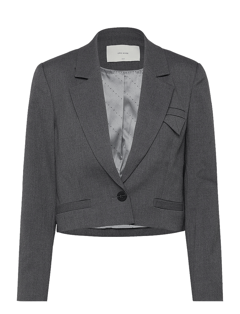 Copenhagen Muse - CMTAILOR-BLAZER - korte blazere - med. grey melange - 0