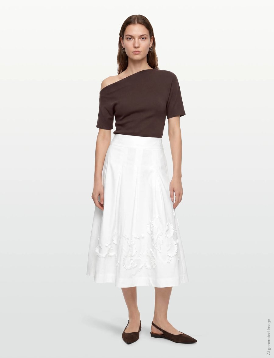 Copenhagen Muse - CMVATAN-SKIRT - bright white - 0