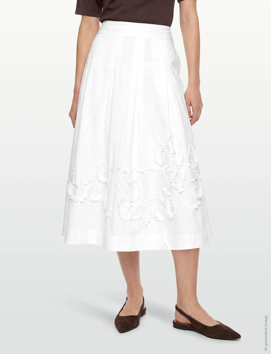 Copenhagen Muse - CMVATAN-SKIRT - bright white - 3