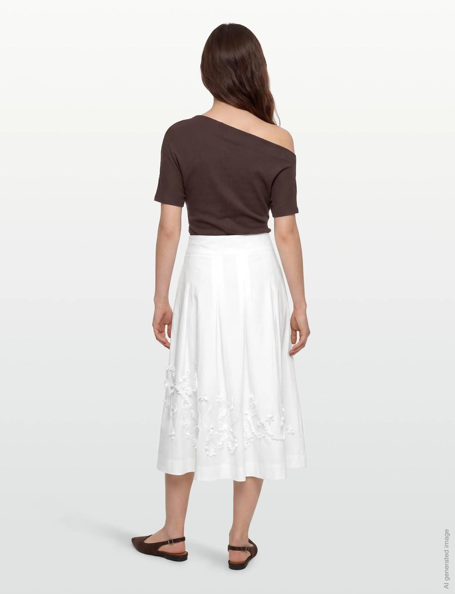 Copenhagen Muse - CMVATAN-SKIRT - bright white - 4