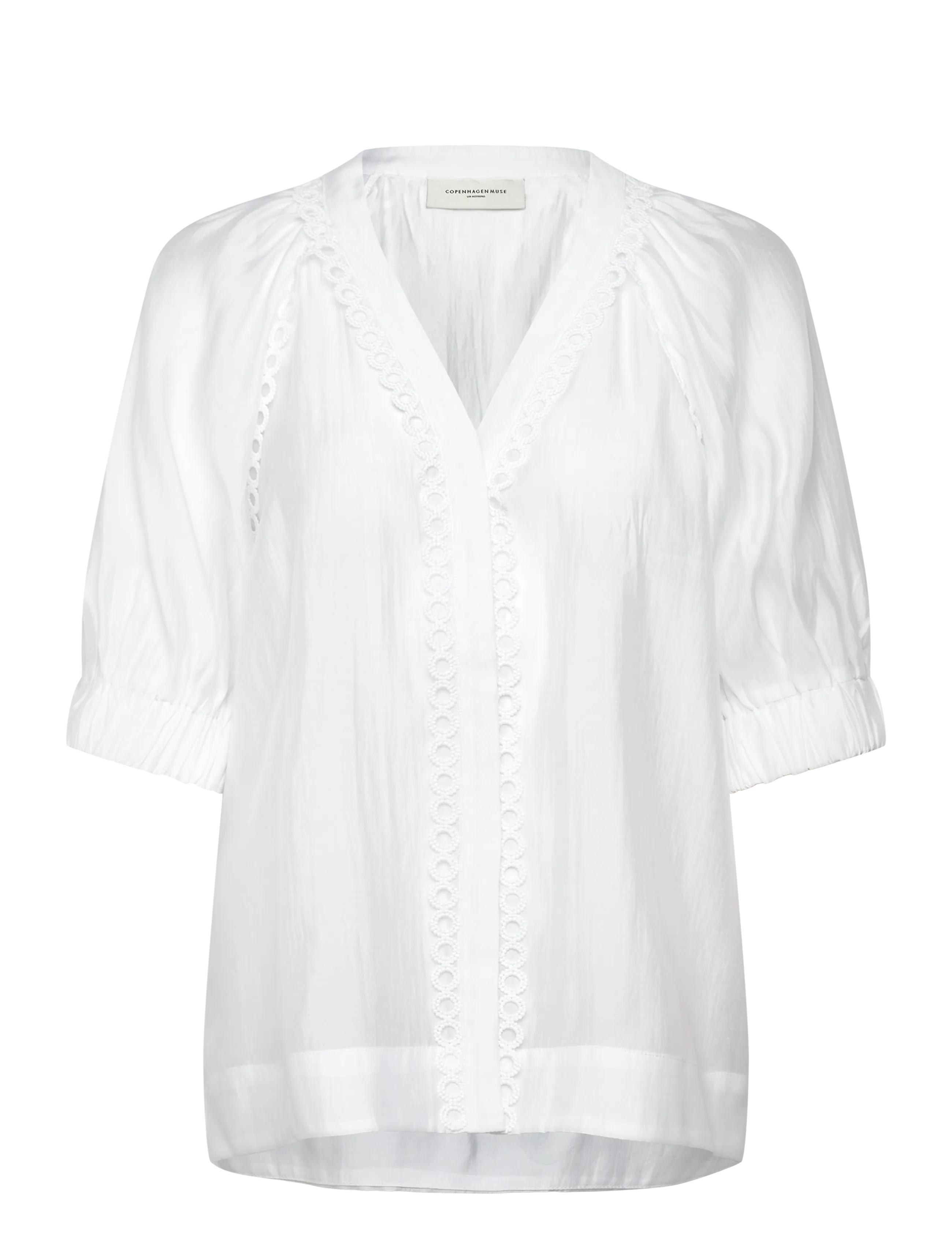 Copenhagen Muse Cmmolly-Shirt, Kvinder, Pufærme Bluse, Hvid, Str: XS