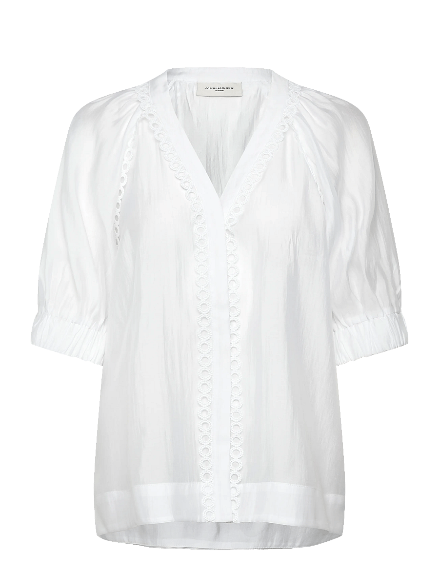 Copenhagen Muse - CMMOLLY-SHIRT - lühikeste varrukatega pluusid - bright white - 0
