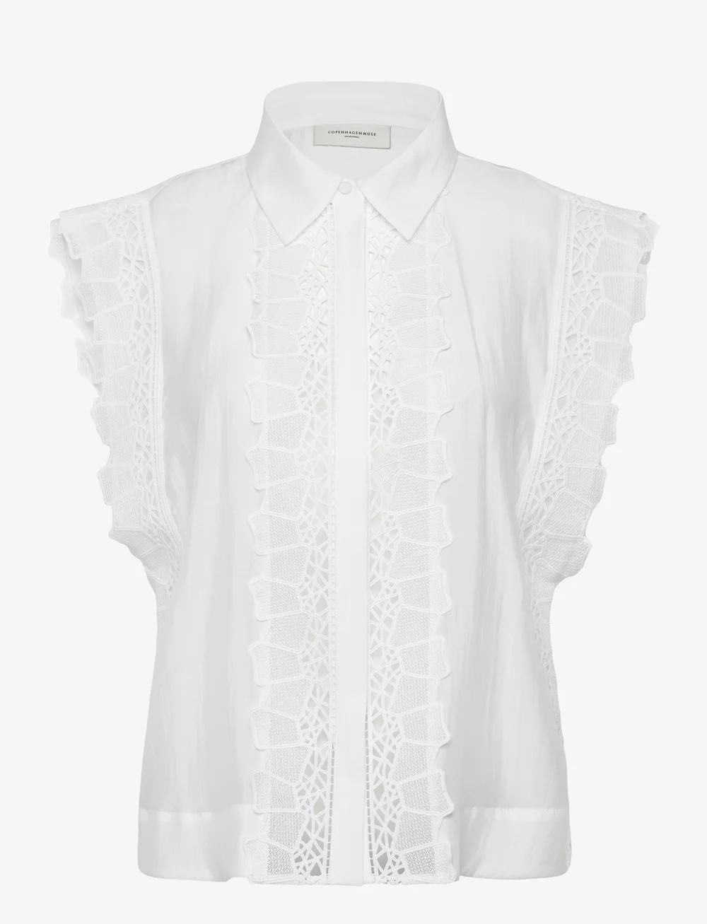 Copenhagen Muse - CMMOLLY-SHIRT - kurzärmlige hemden - bright white - 0