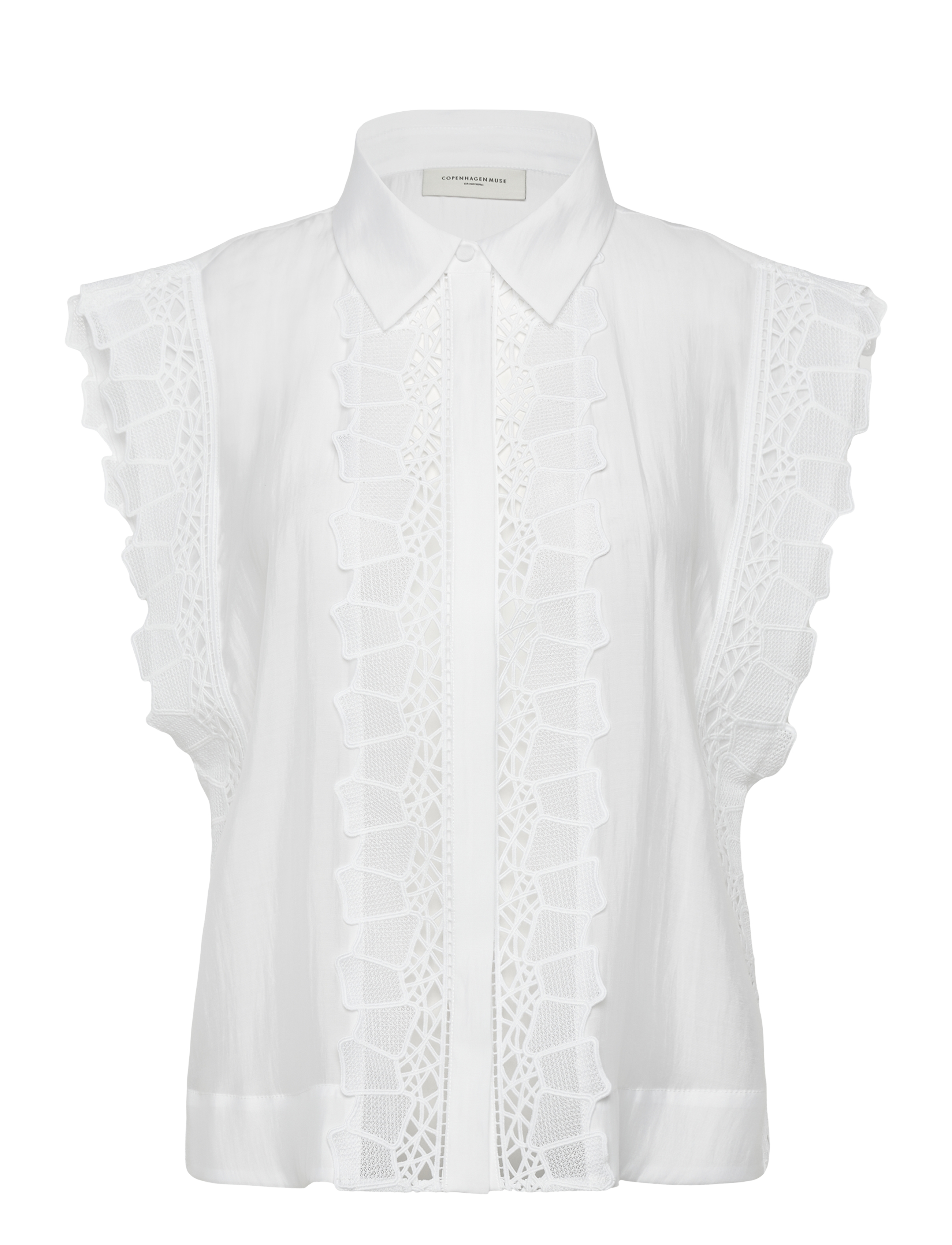 Copenhagen Muse CMMOLLY-SHIRT - Short-sleeved shirts - BRIGHT WHITE / white