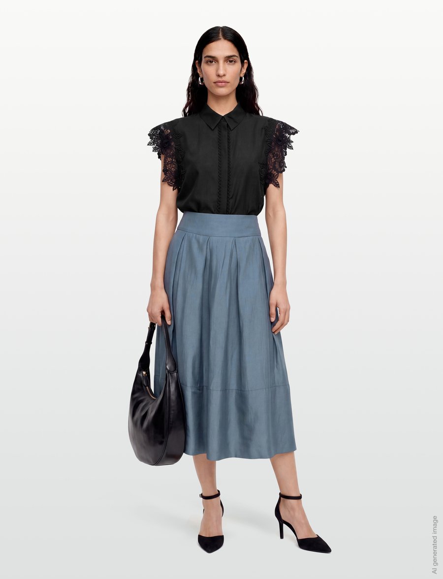 Copenhagen Muse - CMMOLLY-SKIRT - midi-röcke - blue mirage - 0
