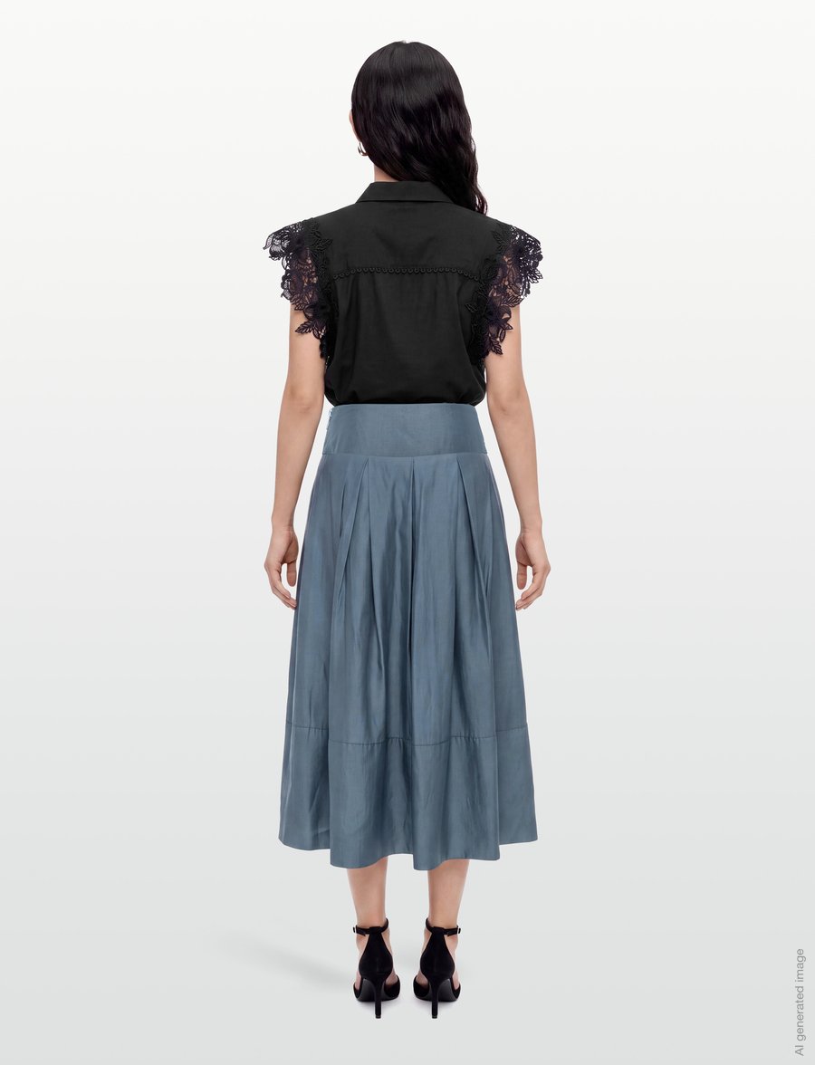 Copenhagen Muse - CMMOLLY-SKIRT - midi-röcke - blue mirage - 4