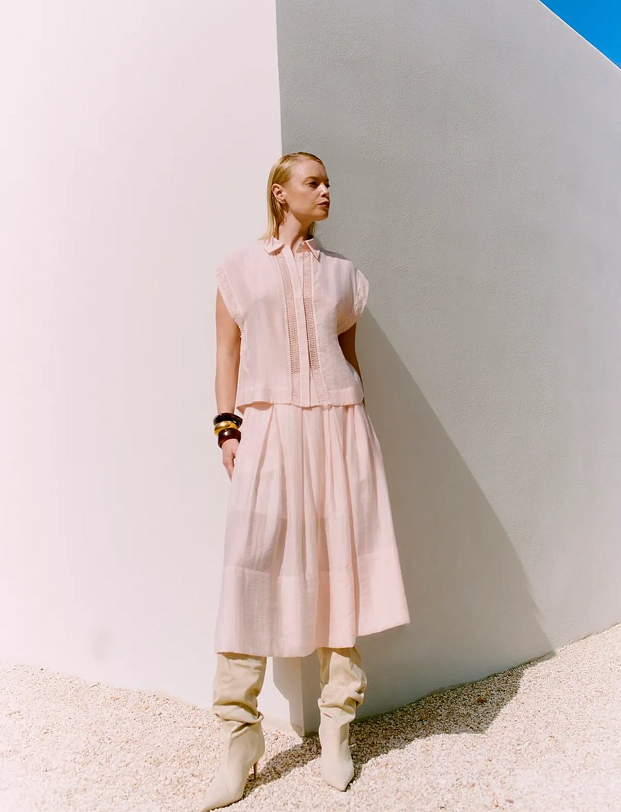 Copenhagen Muse - CMMOLLY-SKIRT - midi rokken - silver peony - 0