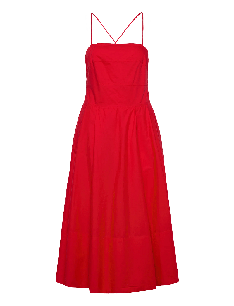 Copenhagen Muse - CMPOPLIN-DRESS - summer dresses - tomato - 0