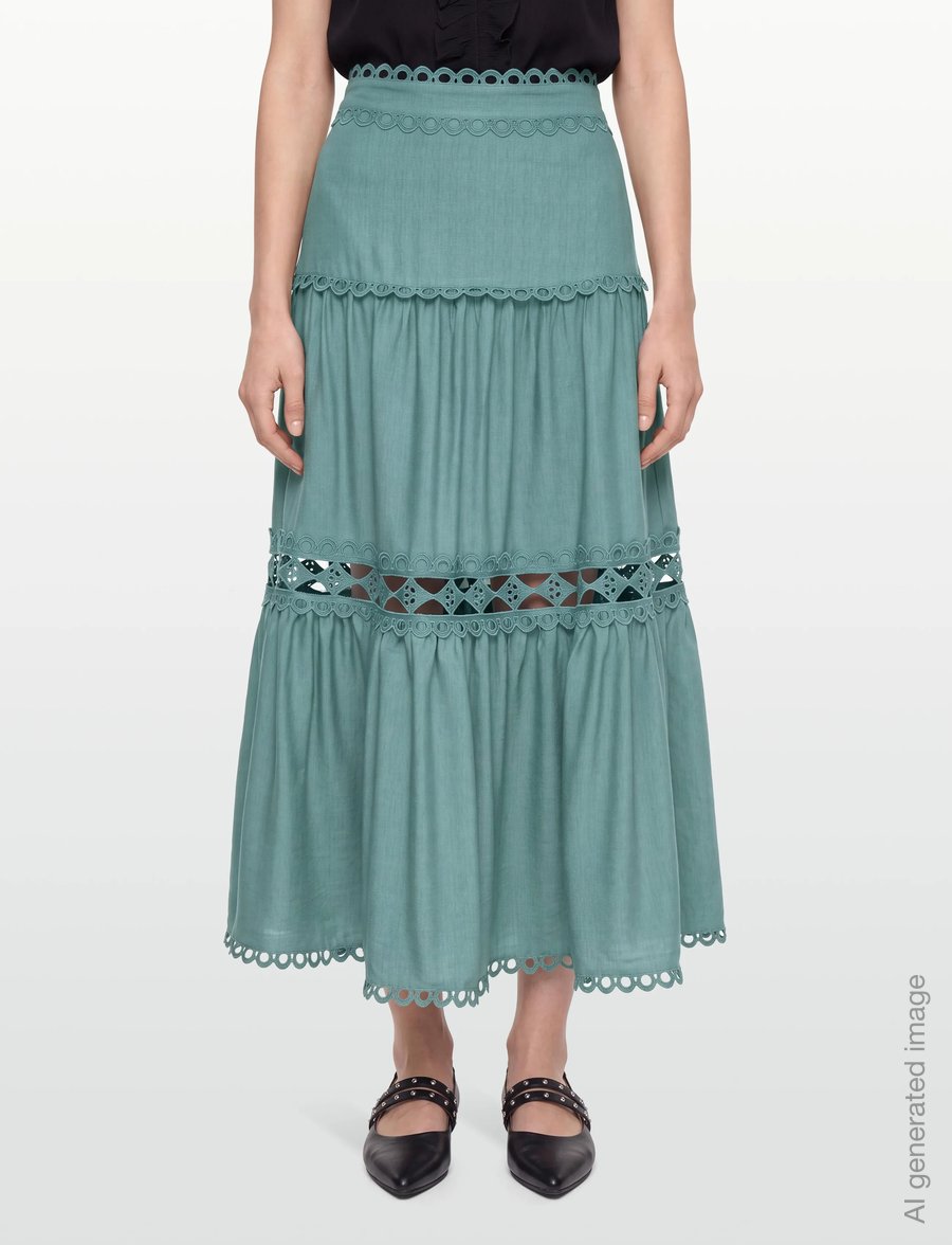 Copenhagen Muse - CMASLEAH-SKIRT - maxi röcke - arctic - 3