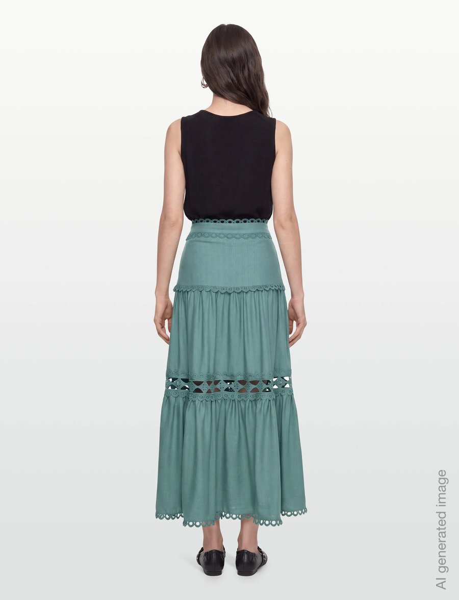 Copenhagen Muse - CMASLEAH-SKIRT - maxi röcke - arctic - 4