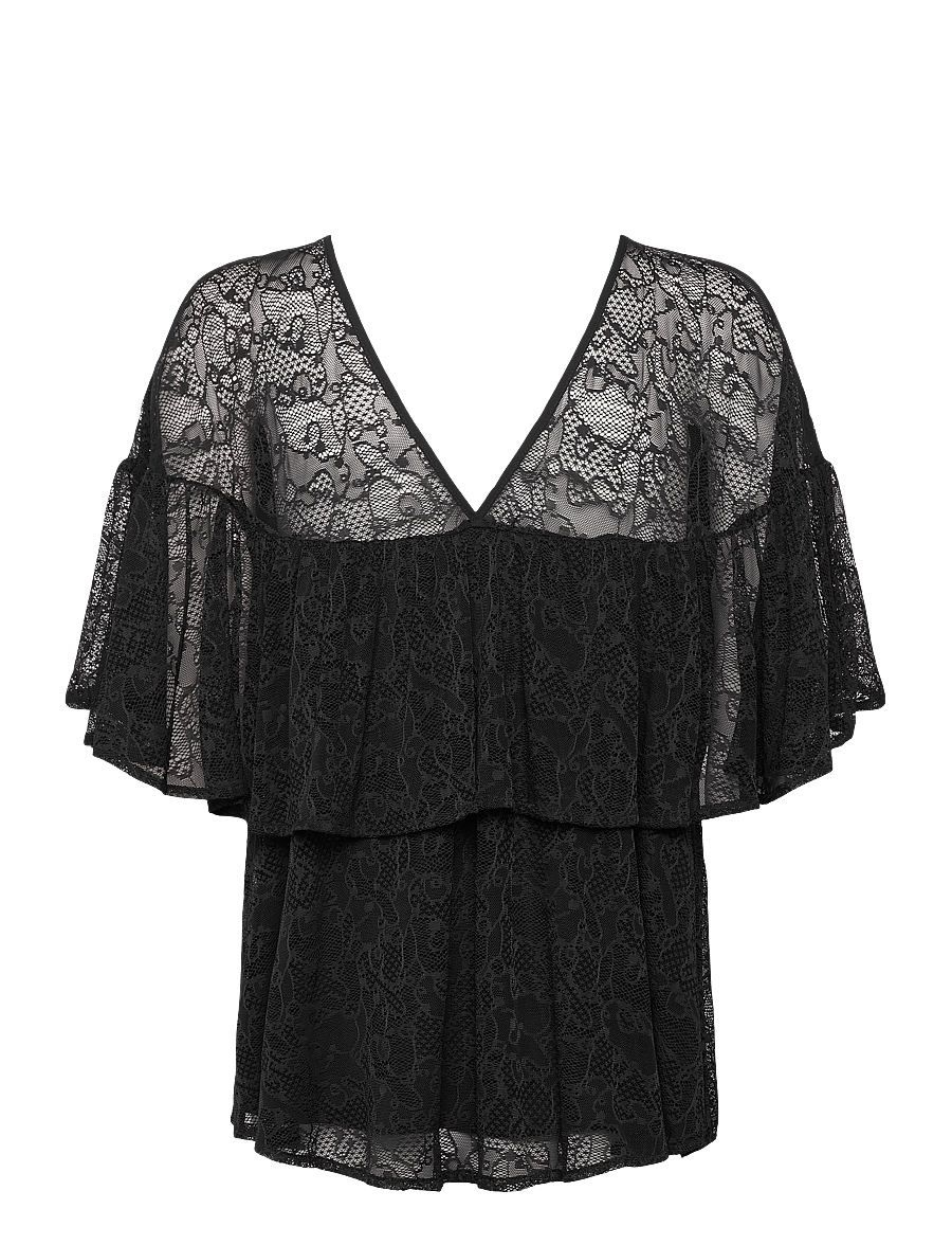Copenhagen Muse - CMEA-BLOUSE - lühikeste varrukatega pluusid - black - 1