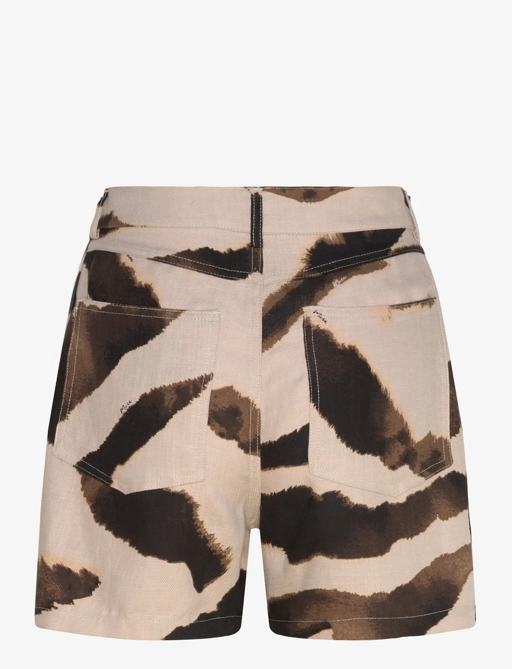 Copenhagen Muse - CMNATULI-SHORTS - linen shorts - peyote w. black - 1