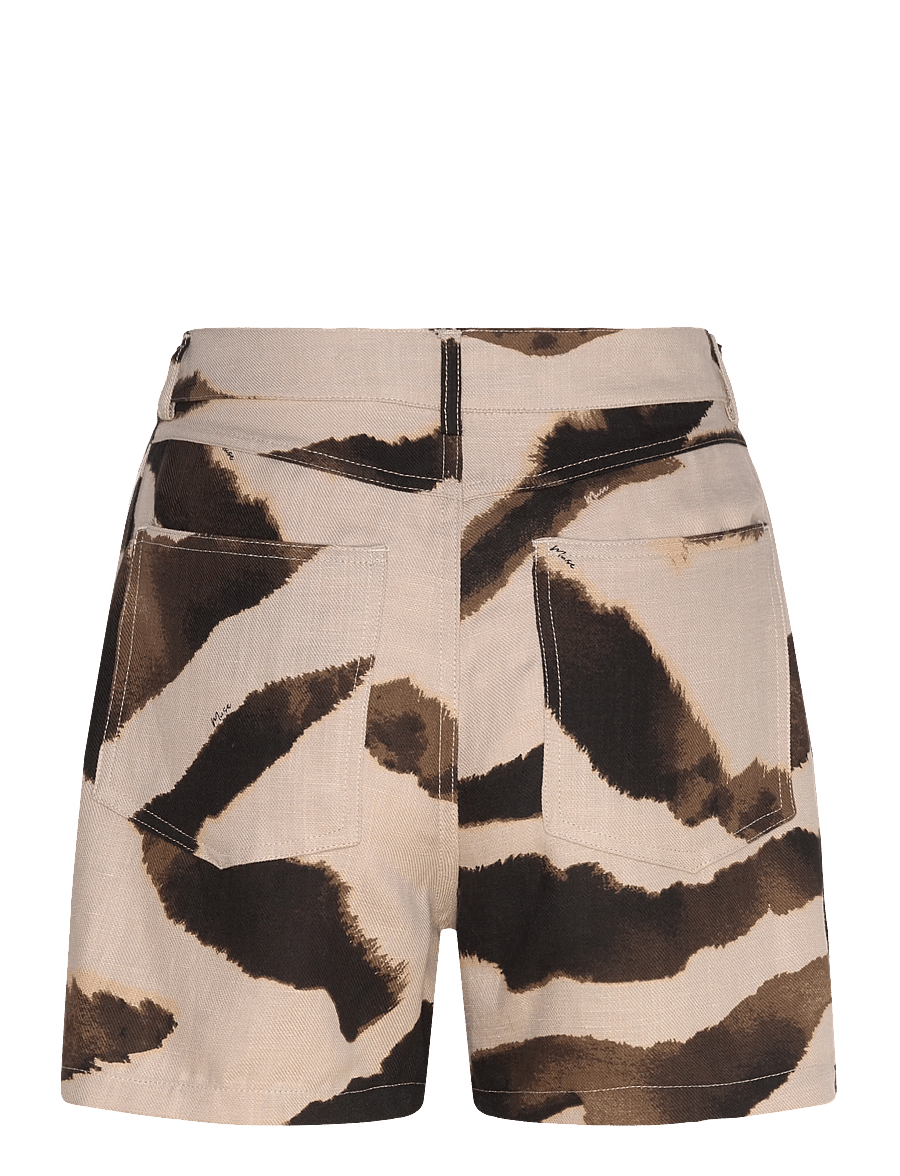 Copenhagen Muse - CMNATULI-SHORTS - linased lühikesed püksid - peyote w. black - 1