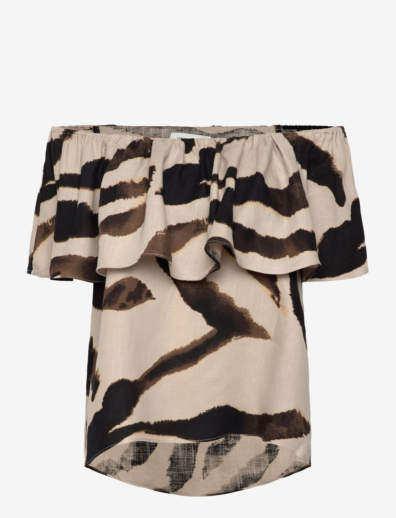 Copenhagen Muse - CMNATULI-BLOUSE - peyote w. black - 0