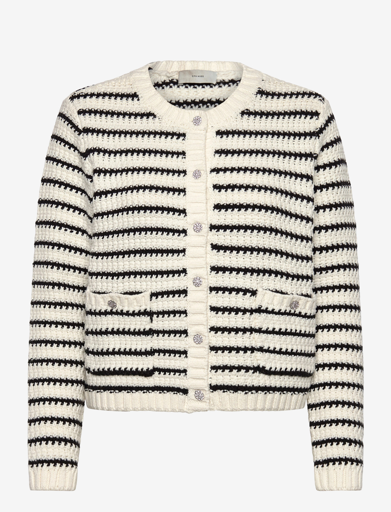 Copenhagen Muse - CMKOTOM-CARDIGAN - kardiganid - jet stream w. black - 0