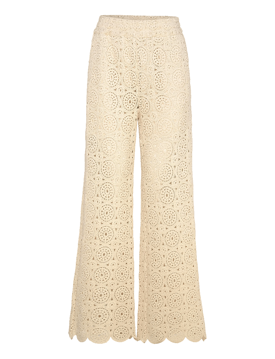 Copenhagen Muse - CMCROCHET-PANTS - pantalons évasés - birch - 0