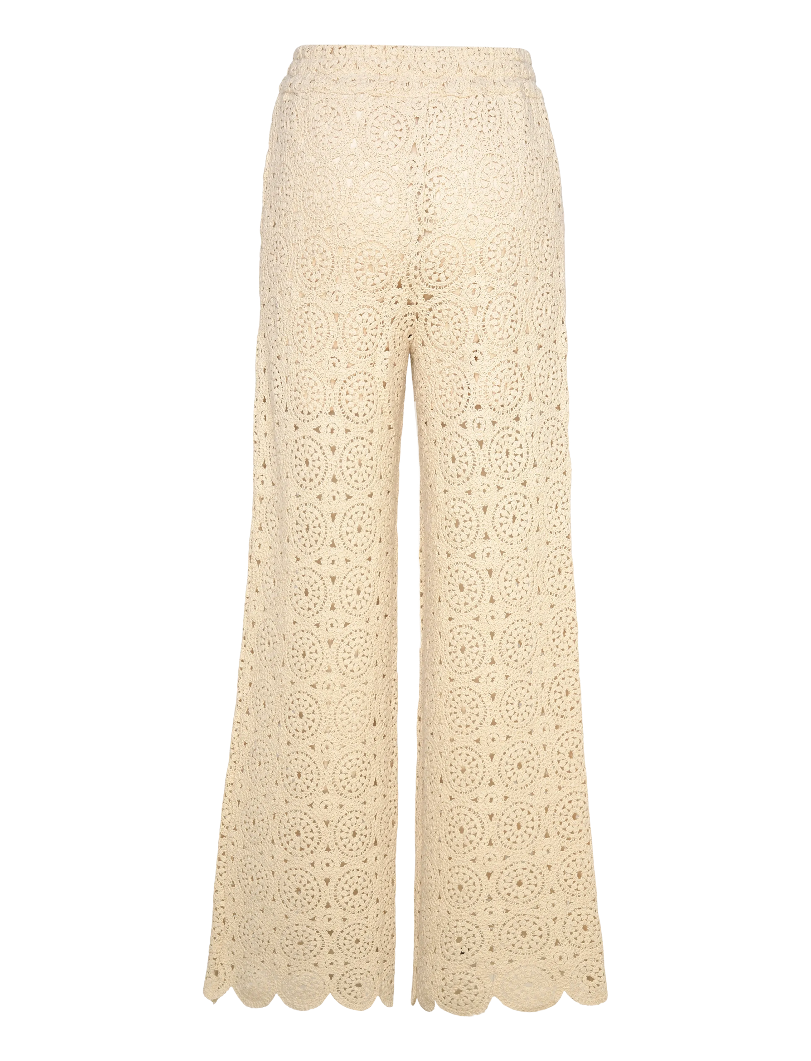 Copenhagen Muse - CMCROCHET-PANTS - pantalons évasés - birch - 1