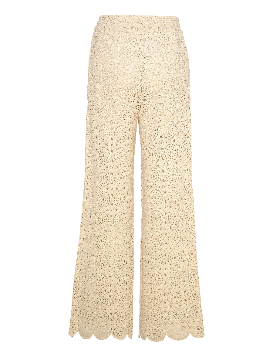 Copenhagen Muse - CMCROCHET-PANTS - pantalons évasés - birch - 1