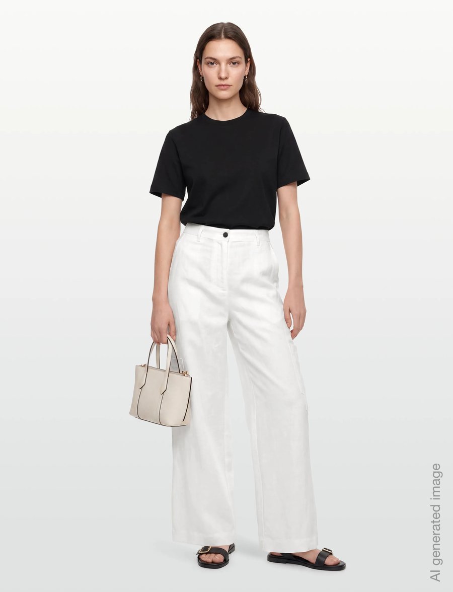 Copenhagen Muse - CMNATULI-PANTS - linased püksid - jet stream - 0