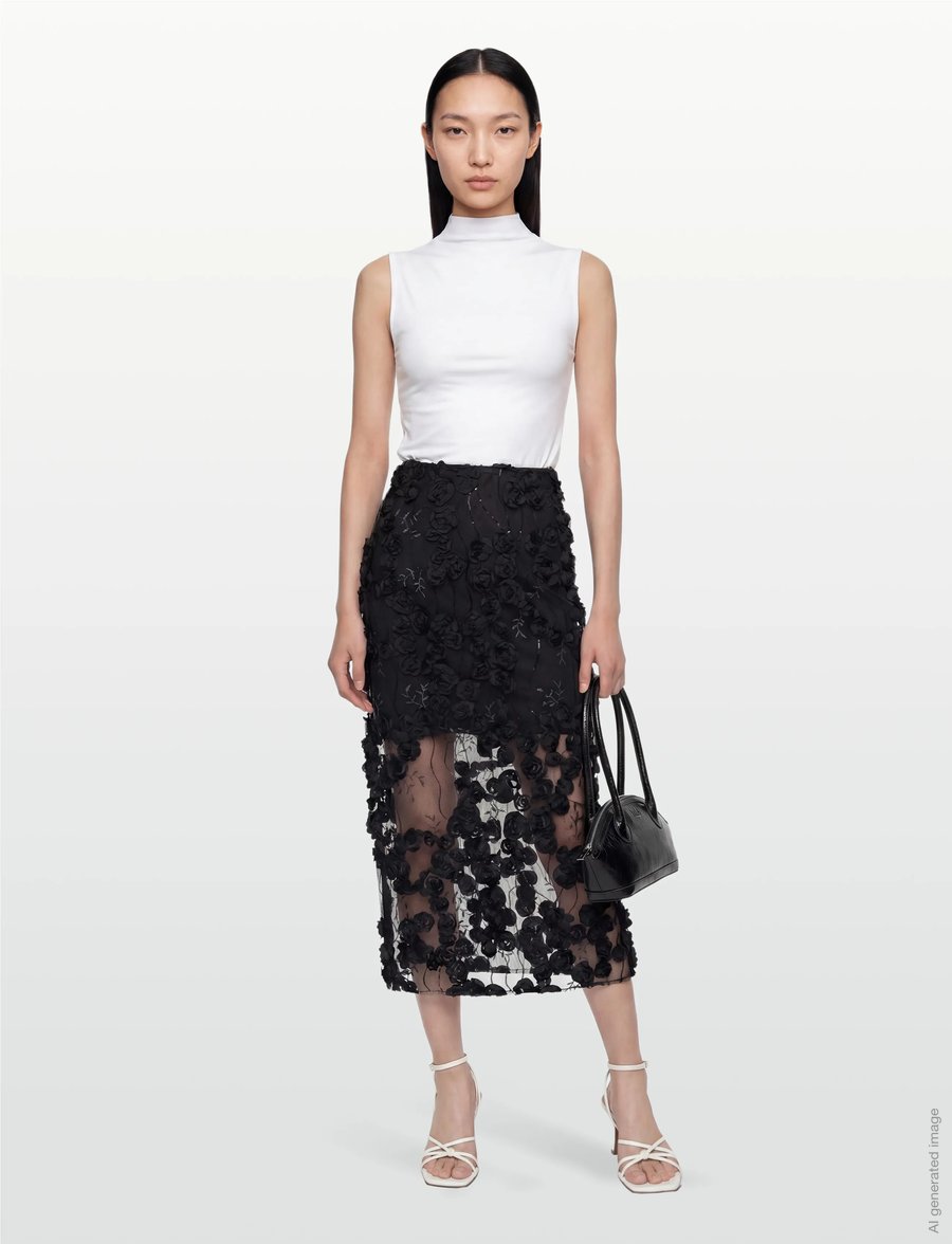 Copenhagen Muse - CMROSALY-SKIRT - paillet nederdele - black - 0