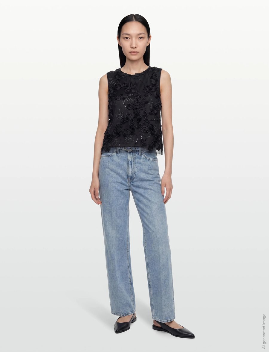 Copenhagen Muse - CMROSALY-BLOUSE - varrukateta pluusid - black - 0