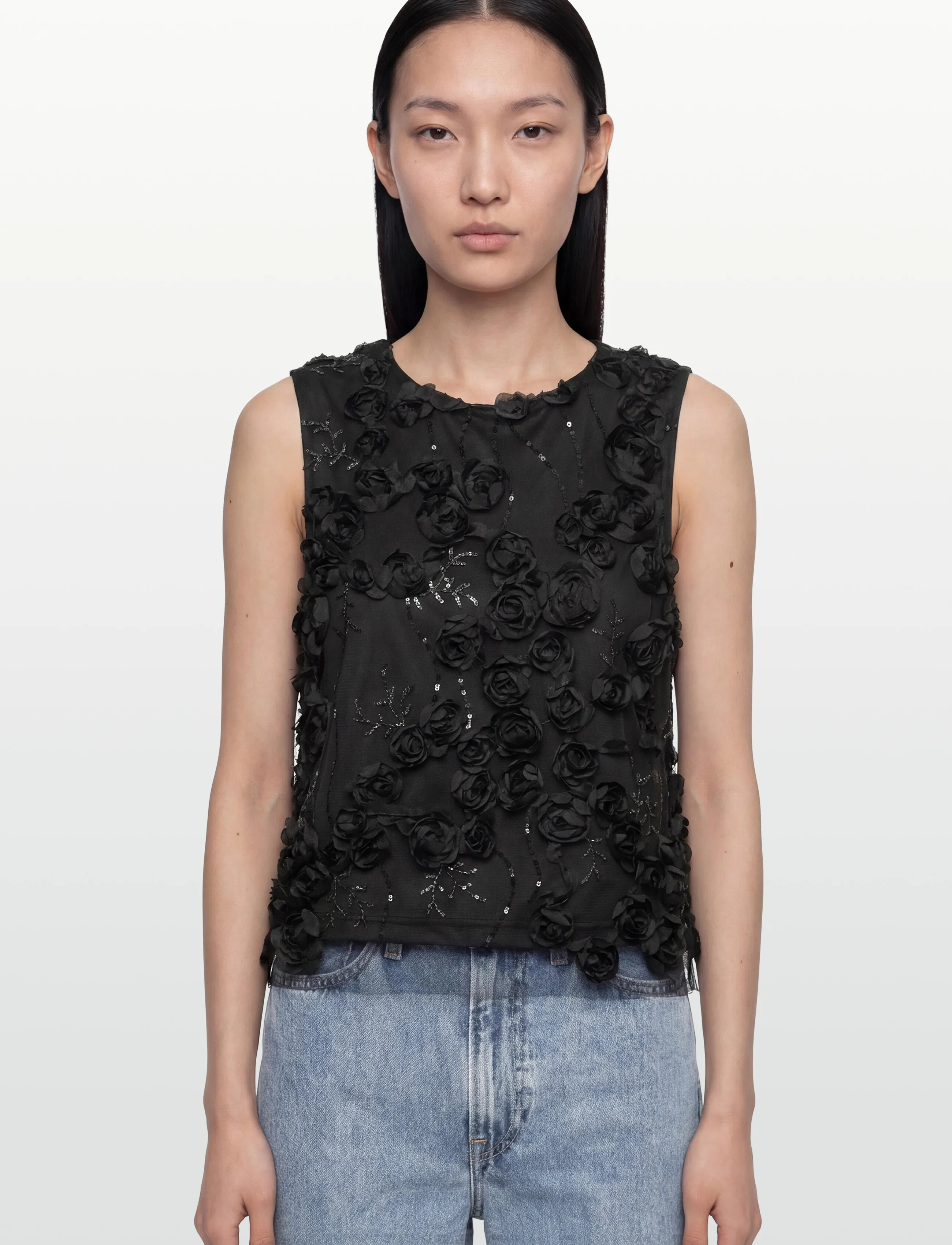 Copenhagen Muse - CMROSALY-BLOUSE - varrukateta pluusid - black - 3
