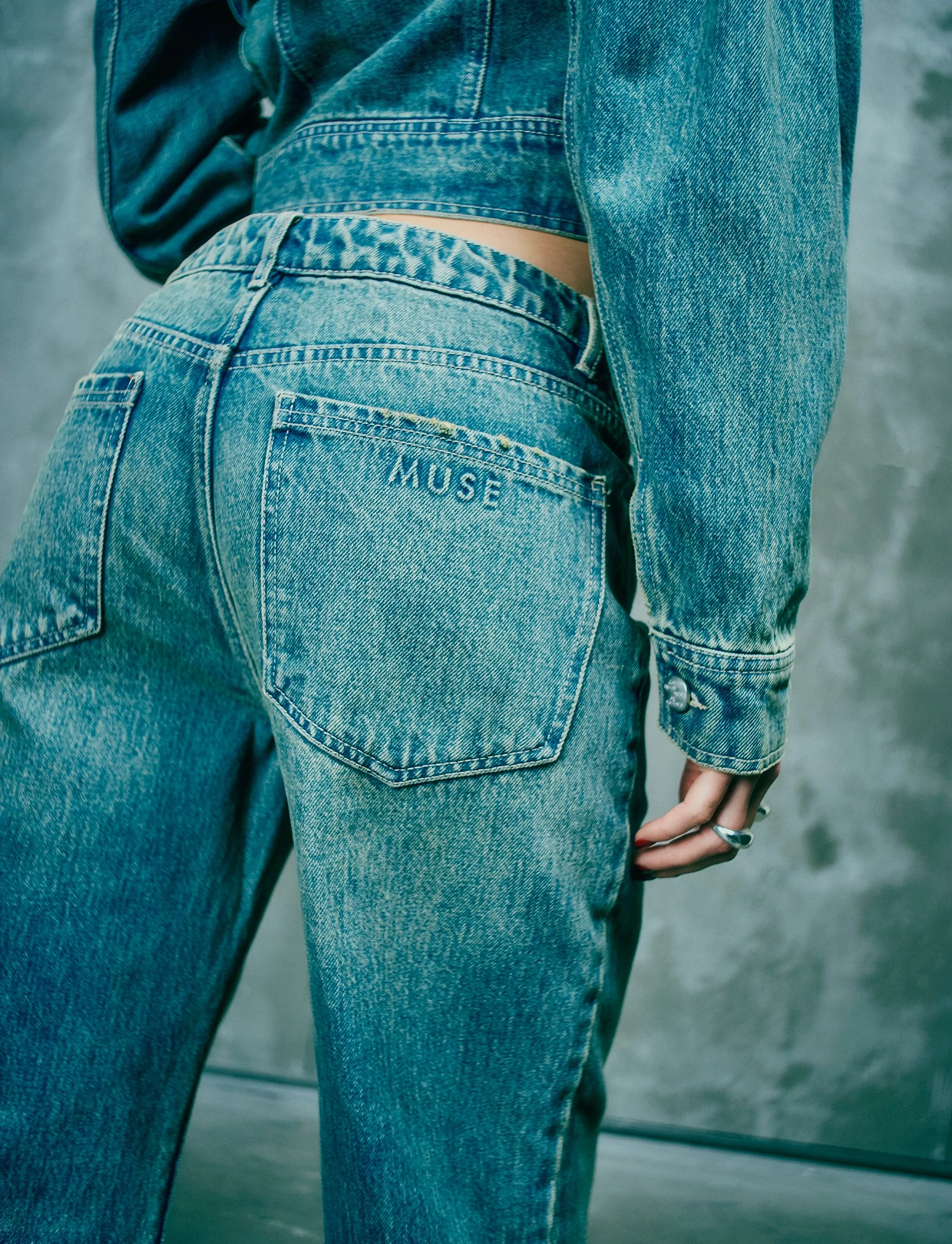 Copenhagen Muse - CMJEANNE-PANTS - pantalons larges - medium dirty washed denim - 4
