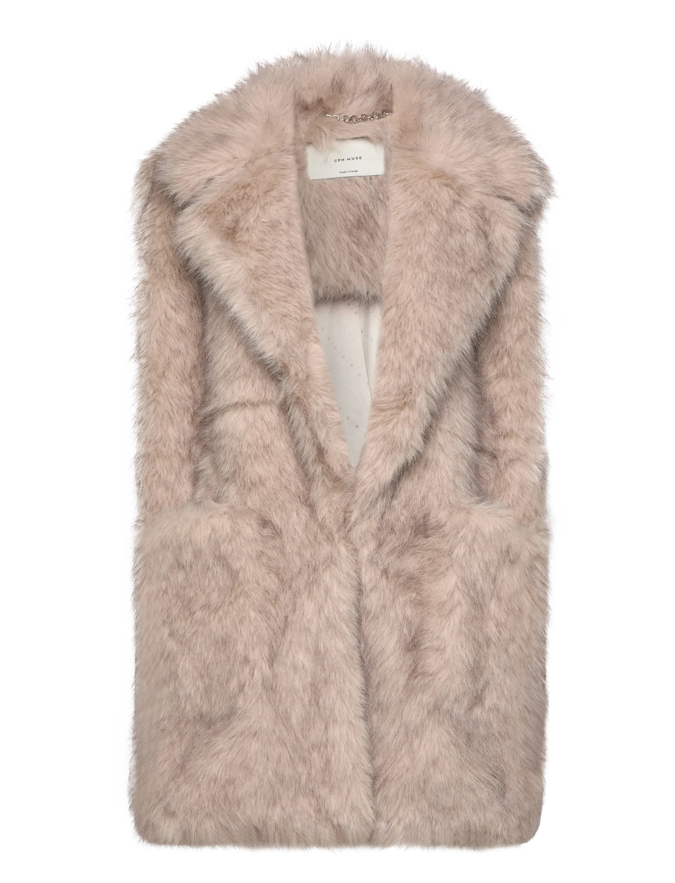 Copenhagen Muse CMPLUSHY-WAISTCOAT - Faux Fur - PEYOTE MELANGE / beige