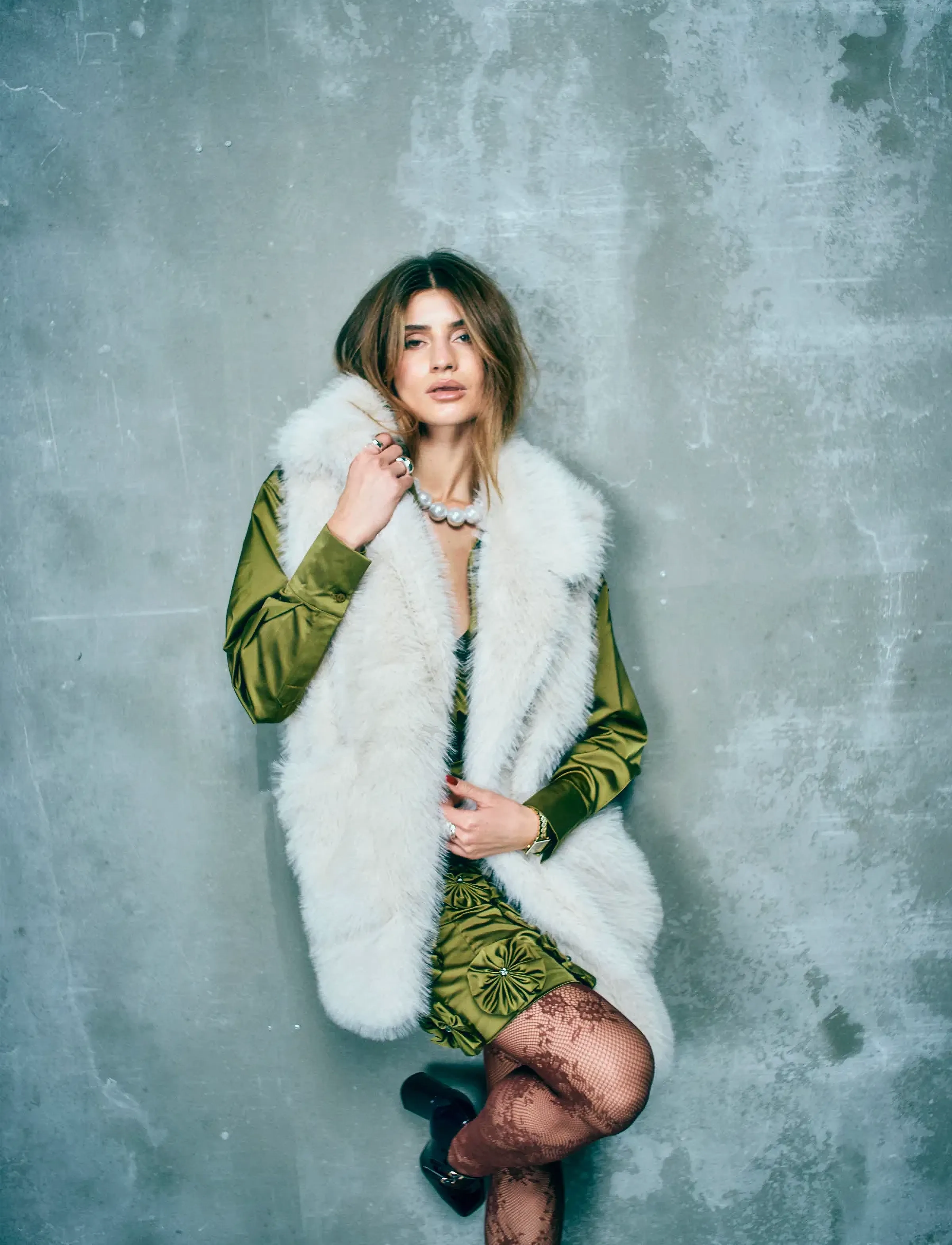 Copenhagen Muse CMPLUSHY-WAISTCOAT - Kunstpelz - PEYOTE MELANGE / beige