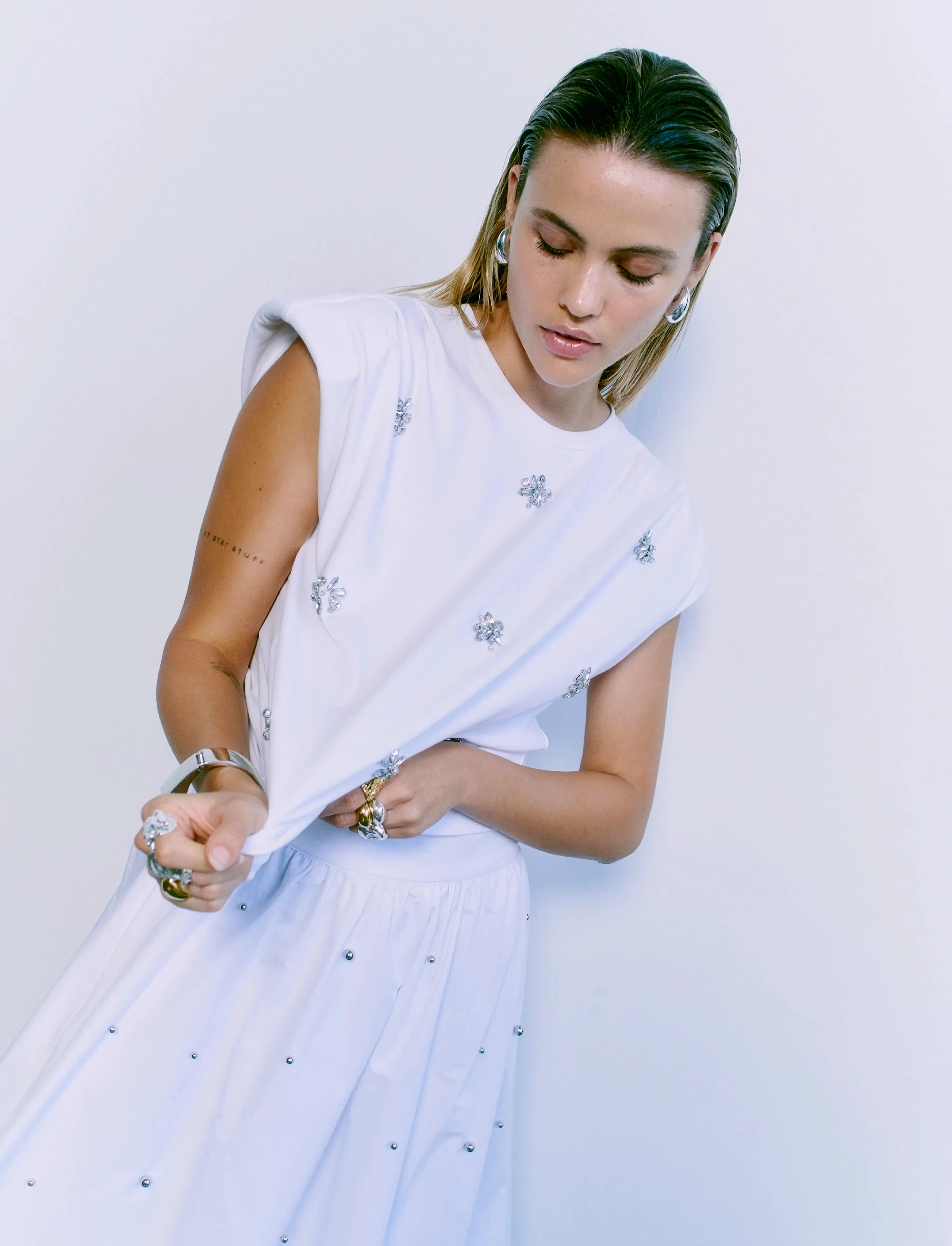 Copenhagen Muse - CMSHIRLEY-SKIRT - maxikjolar - bright white - 3
