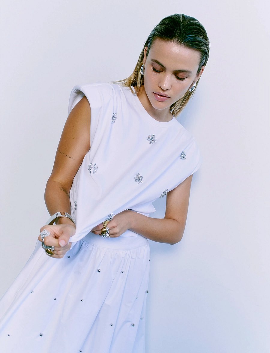 Copenhagen Muse - CMSHIRLEY-SKIRT - maxikjolar - bright white - 3