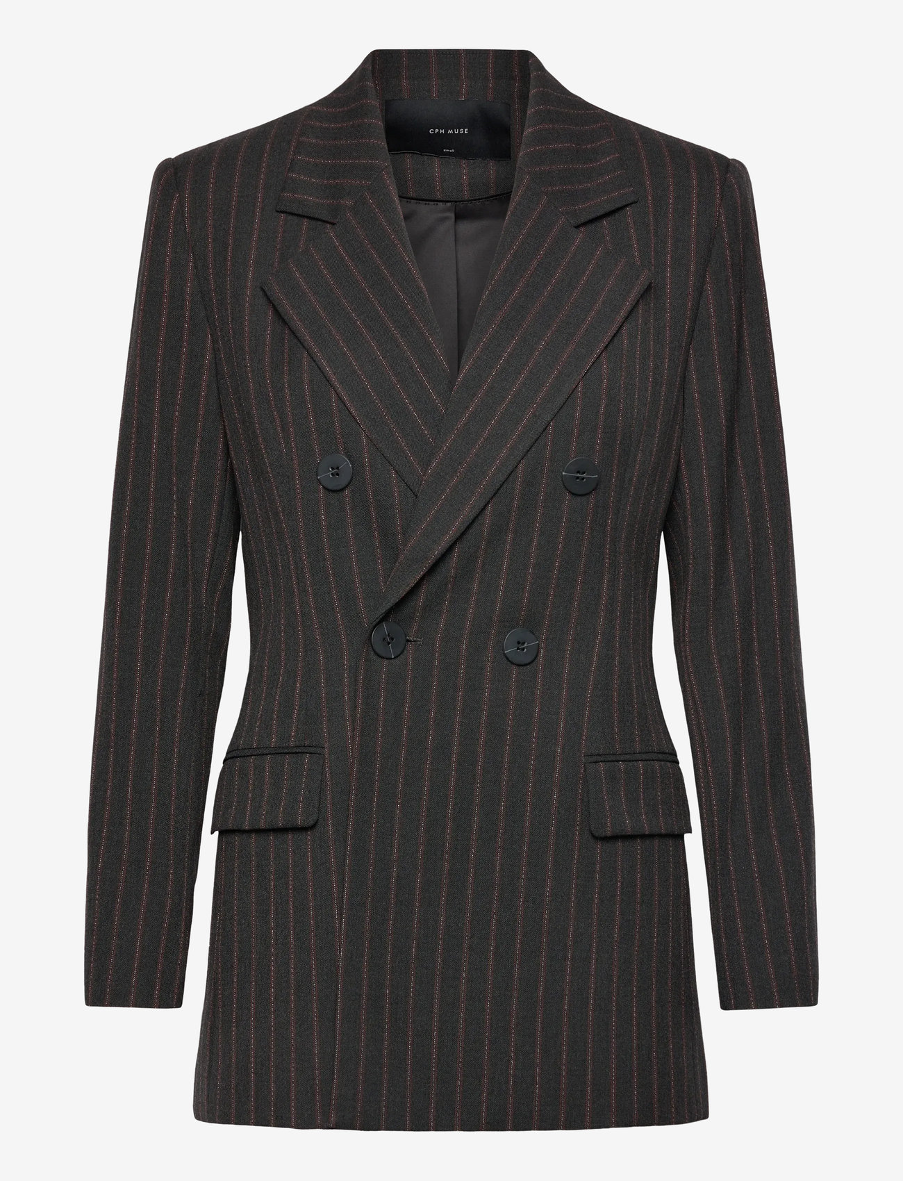 Copenhagen Muse - CMTAILOR-BLAZER - dubbelknäppta kavajer - black w. red pear - 1