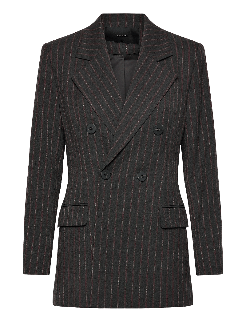 Copenhagen Muse - CMTAILOR-BLAZER - dubbelknäppta kavajer - black w. red pear - 1
