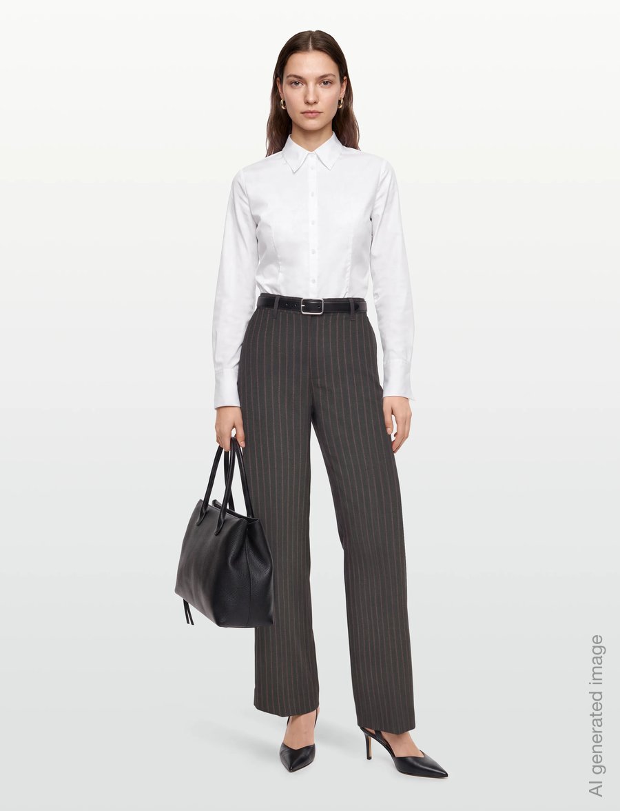 Copenhagen Muse - CMTAILOR-PANTS is a pair of high-waisted pants in the iconic Tailor material wit - habitbukser - black w. red pear - 0