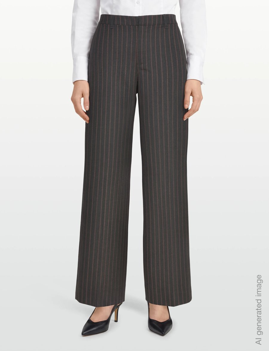 Copenhagen Muse - CMTAILOR-PANTS is a pair of high-waisted pants in the iconic Tailor material wit - habitbukser - black w. red pear - 3