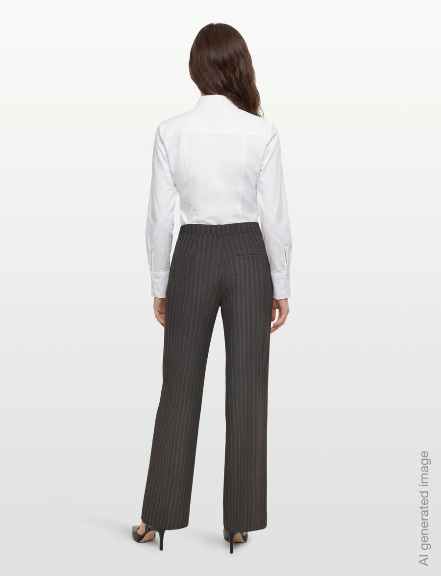Copenhagen Muse - CMTAILOR-PANTS is a pair of high-waisted pants in the iconic Tailor material wit - habitbukser - black w. red pear - 4